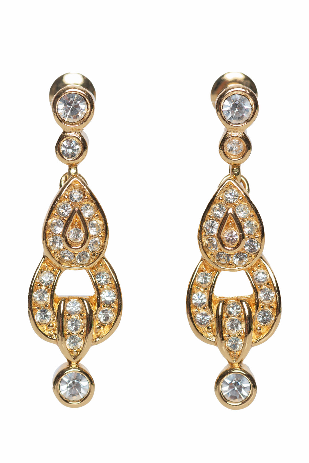 Christian Dior Crystal Drop Earrings