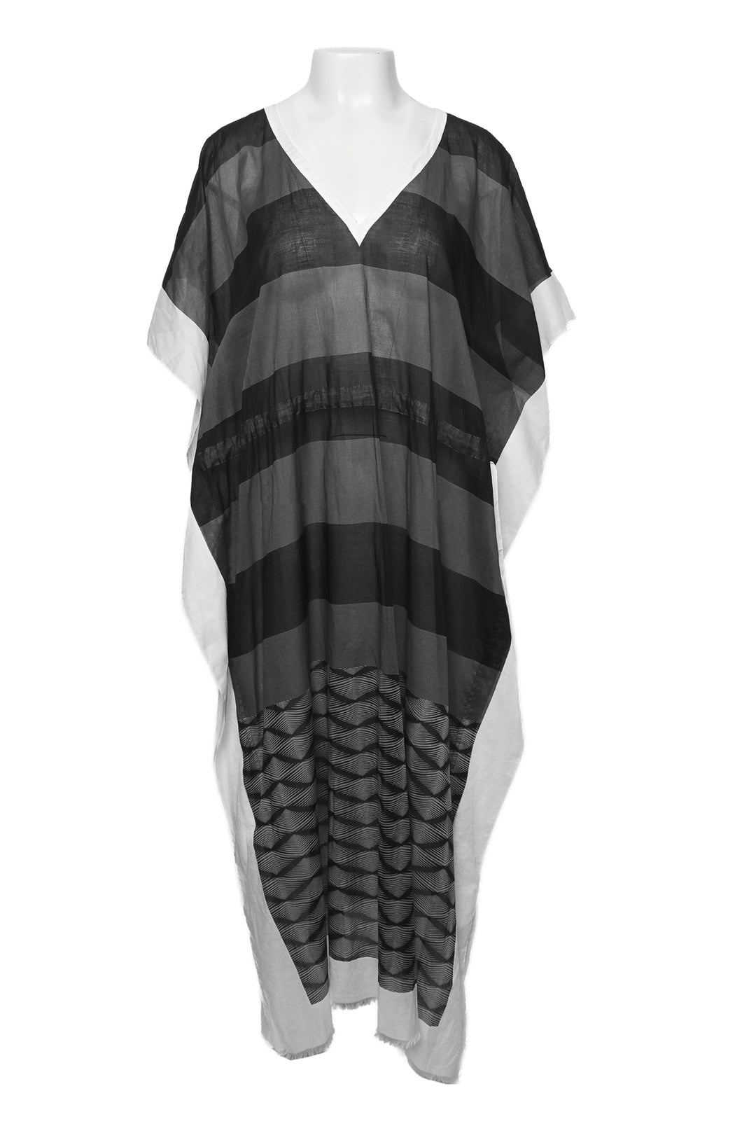 Dries Van Noten Size L Pattern Drawstring Kaftan Dress