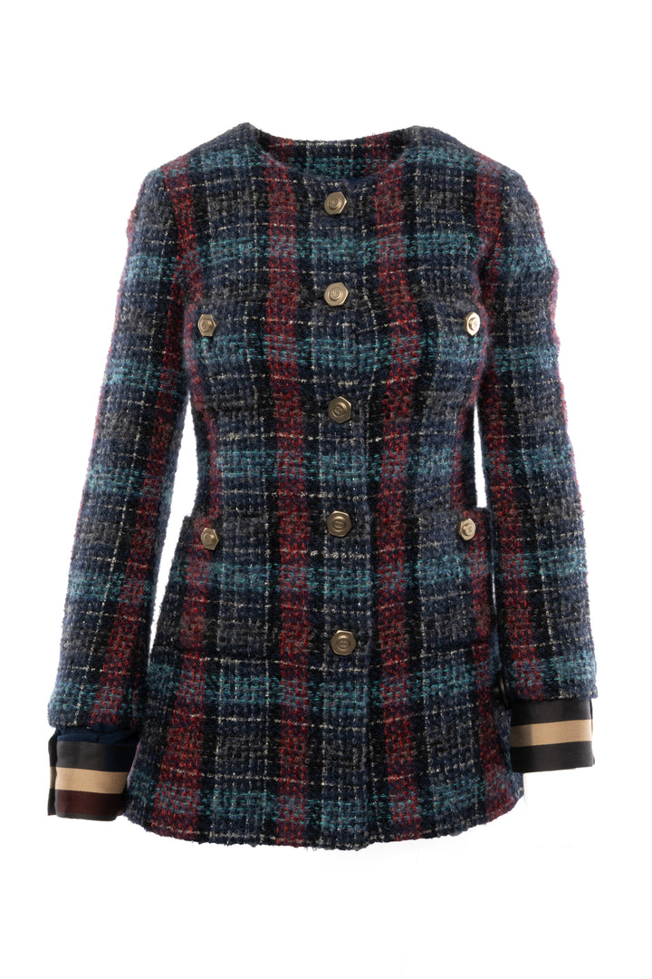 Chanel Size 36 Multicolour Boucle Tweed Jacket