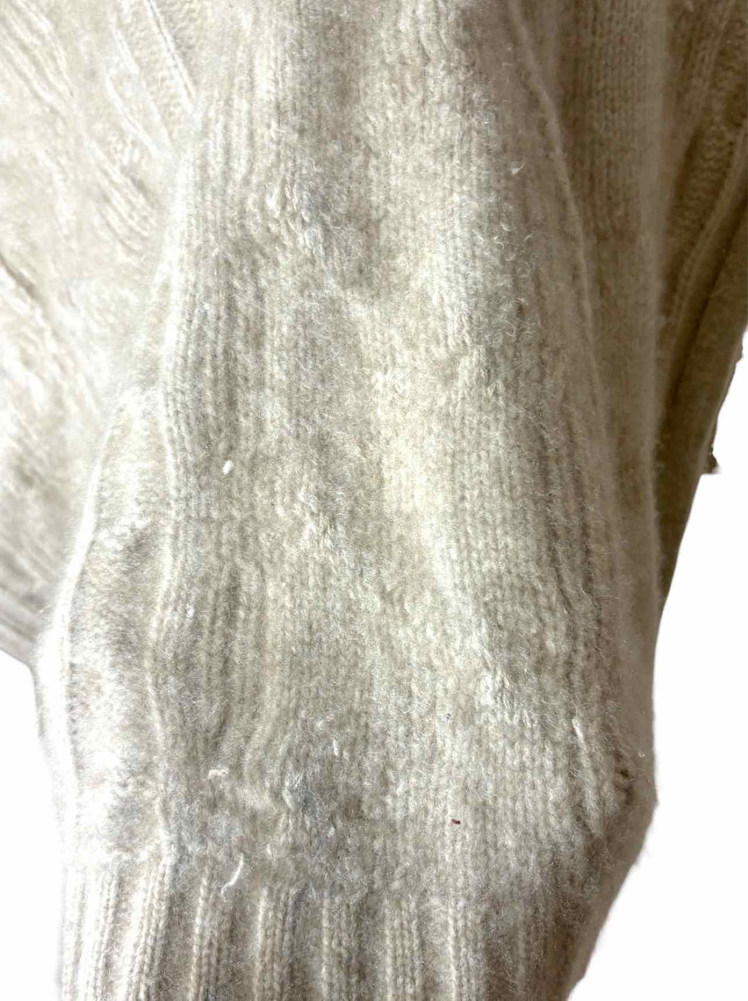 Black Goat Size M Cashmere Cableknit Belted Cardigan