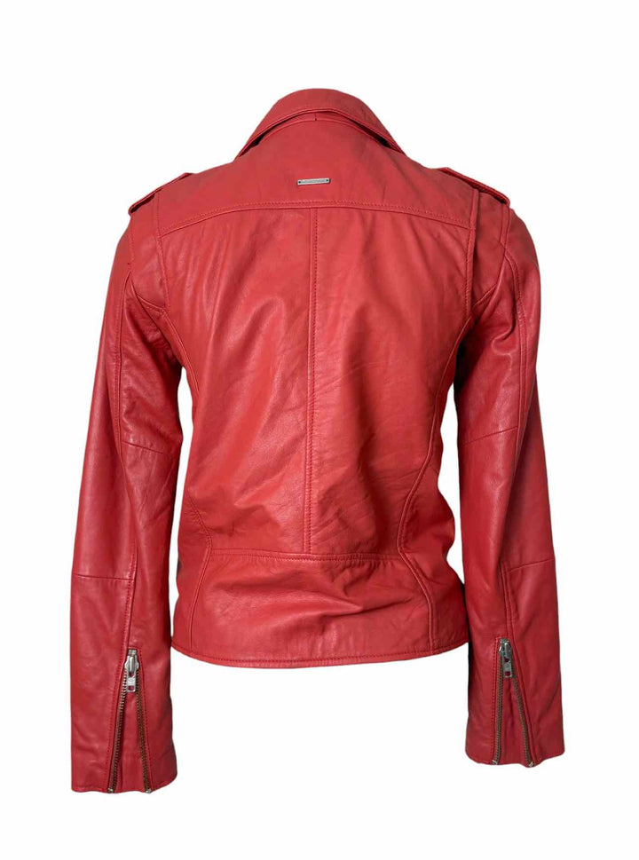 Deadwood Size 38 Leather Moto Jacket