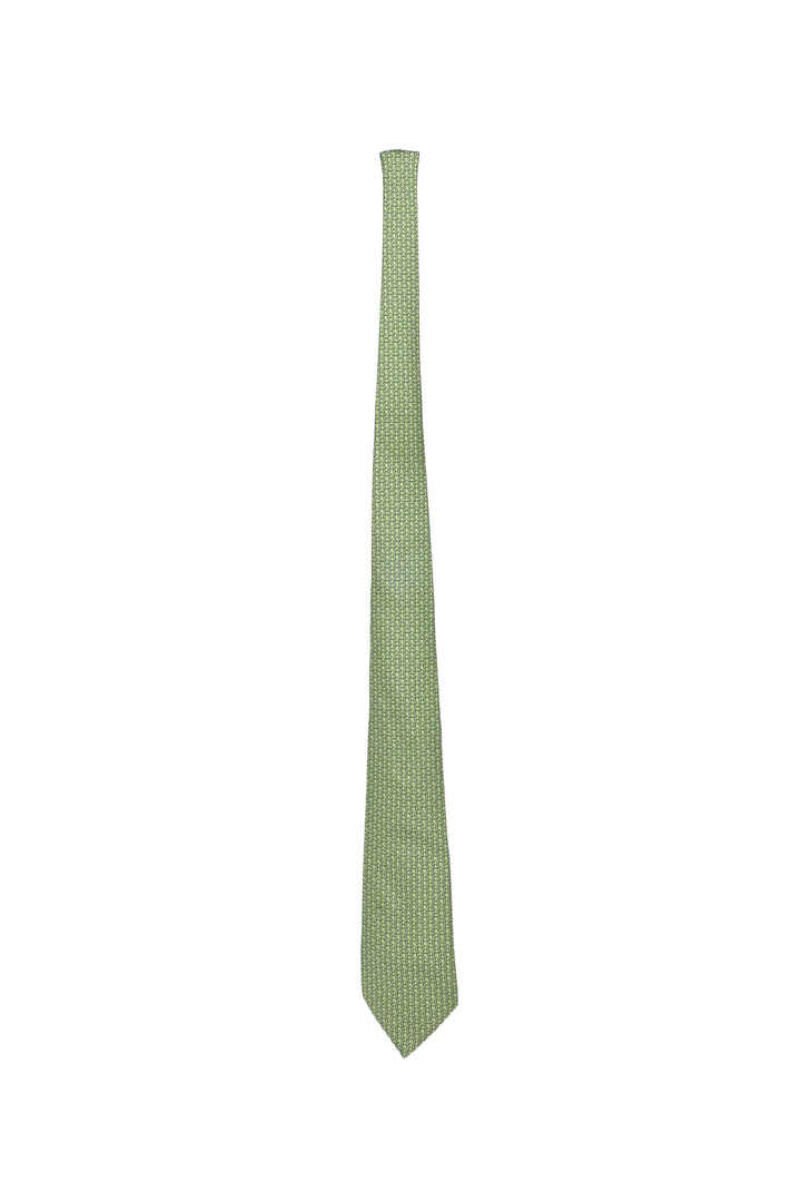 Hermes Size OS Men's H Logo Silk Tie