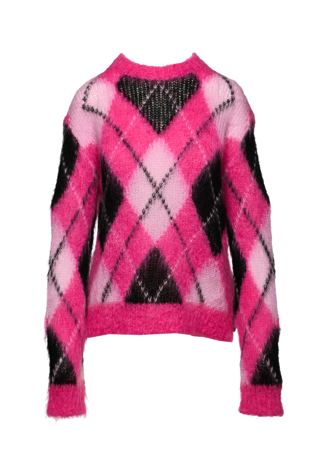 Marni Size 46 Mohair Argyle Sweater