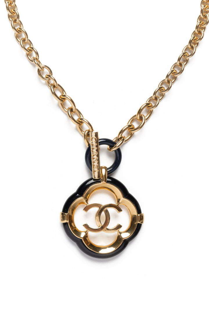 Chanel 2019 Resin CC Logo Medallion Necklace