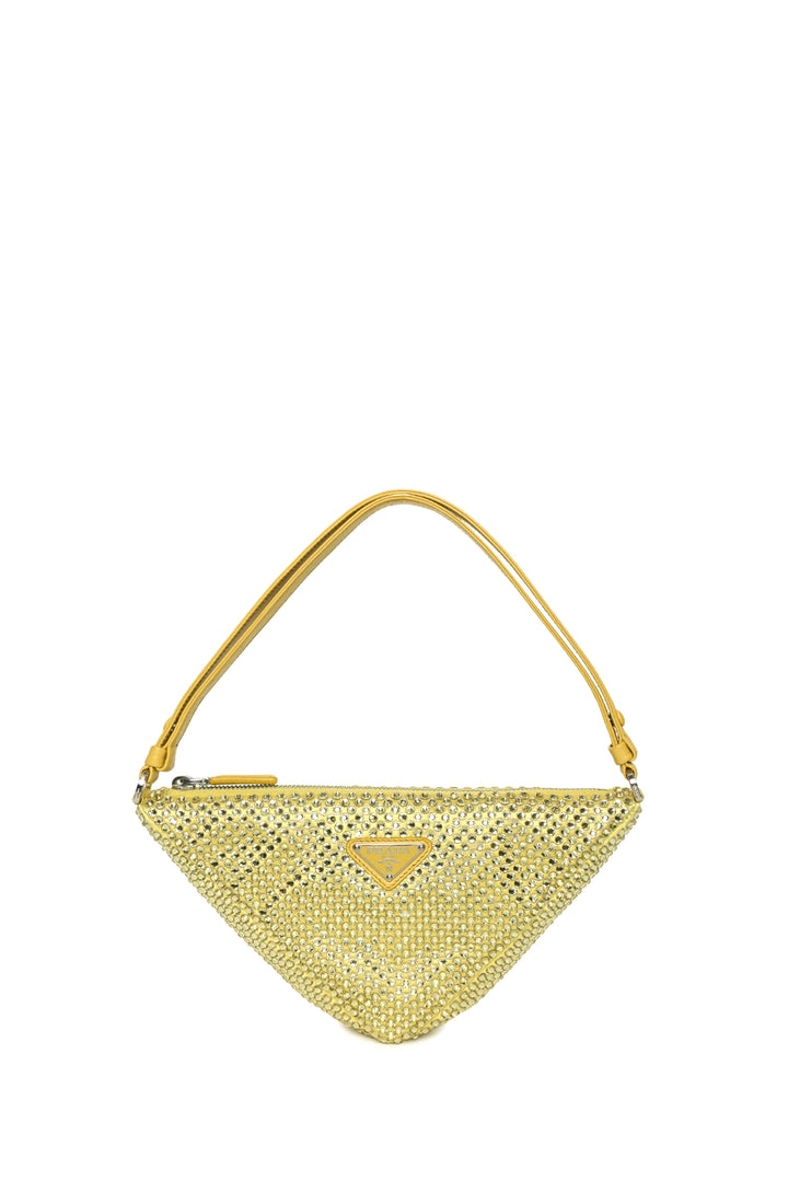 Prada Crystal Studded Satin Pouch