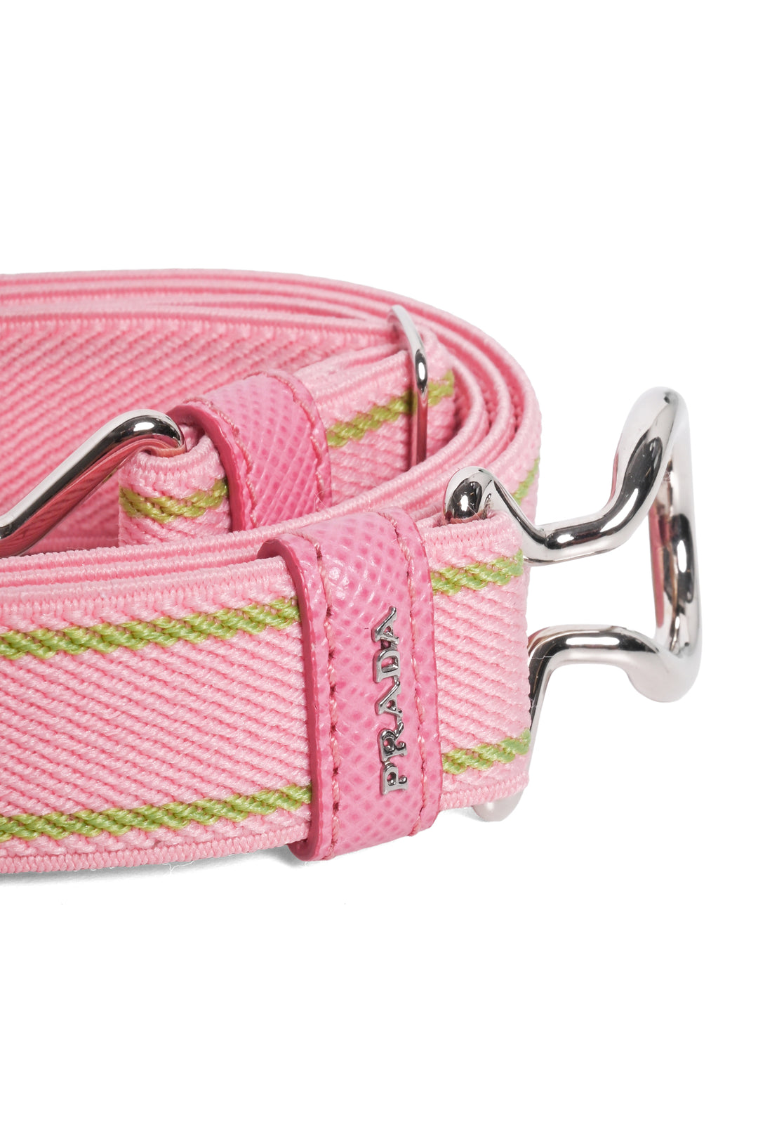 Prada Size 32 Elasticized Logo Thin Belt