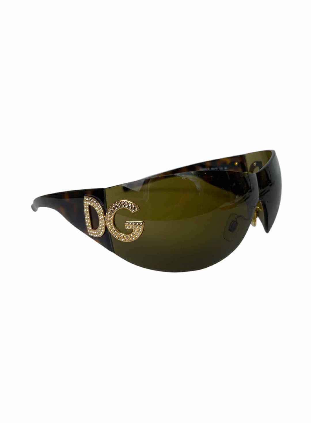 Dolce & Gabbana Crystal Logo Shield Sunglasses Eyewear
