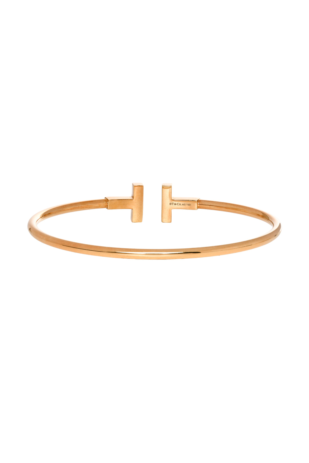 Tiffany & Co 18K Yellow Gold Tiffany T Diamond Wire Bracelet