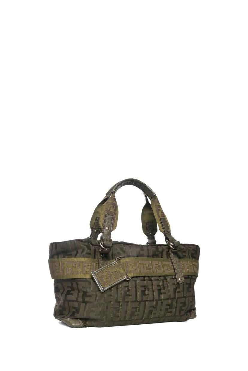 Fendi Zucca Nylon Zip Code Tote