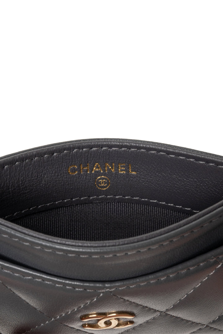 Chanel Calfskin CC Card Holder Wallet
