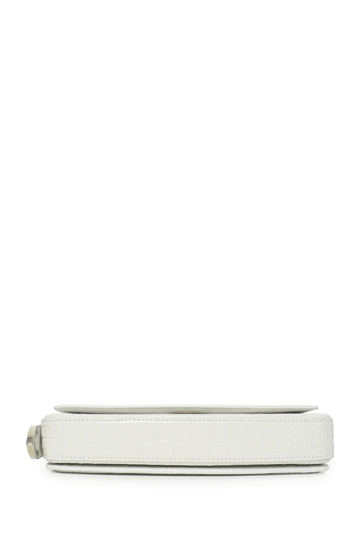 Balenciaga F/W 2020 Croc Embossed Leather Ghost Sling Shoulder Bag