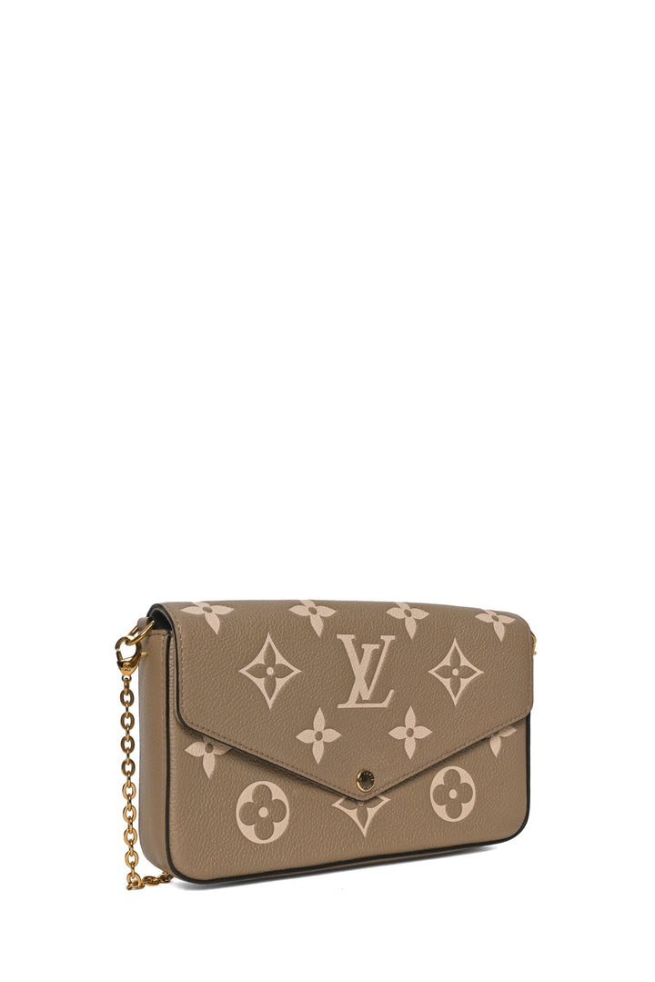 Louis Vuitton 2022 Monogram Empreinte Leather Felicie Pochette Chain Crossbody