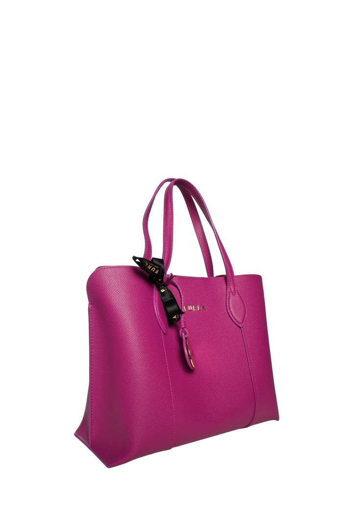 Furla Vittoria M Grained Leather Tote