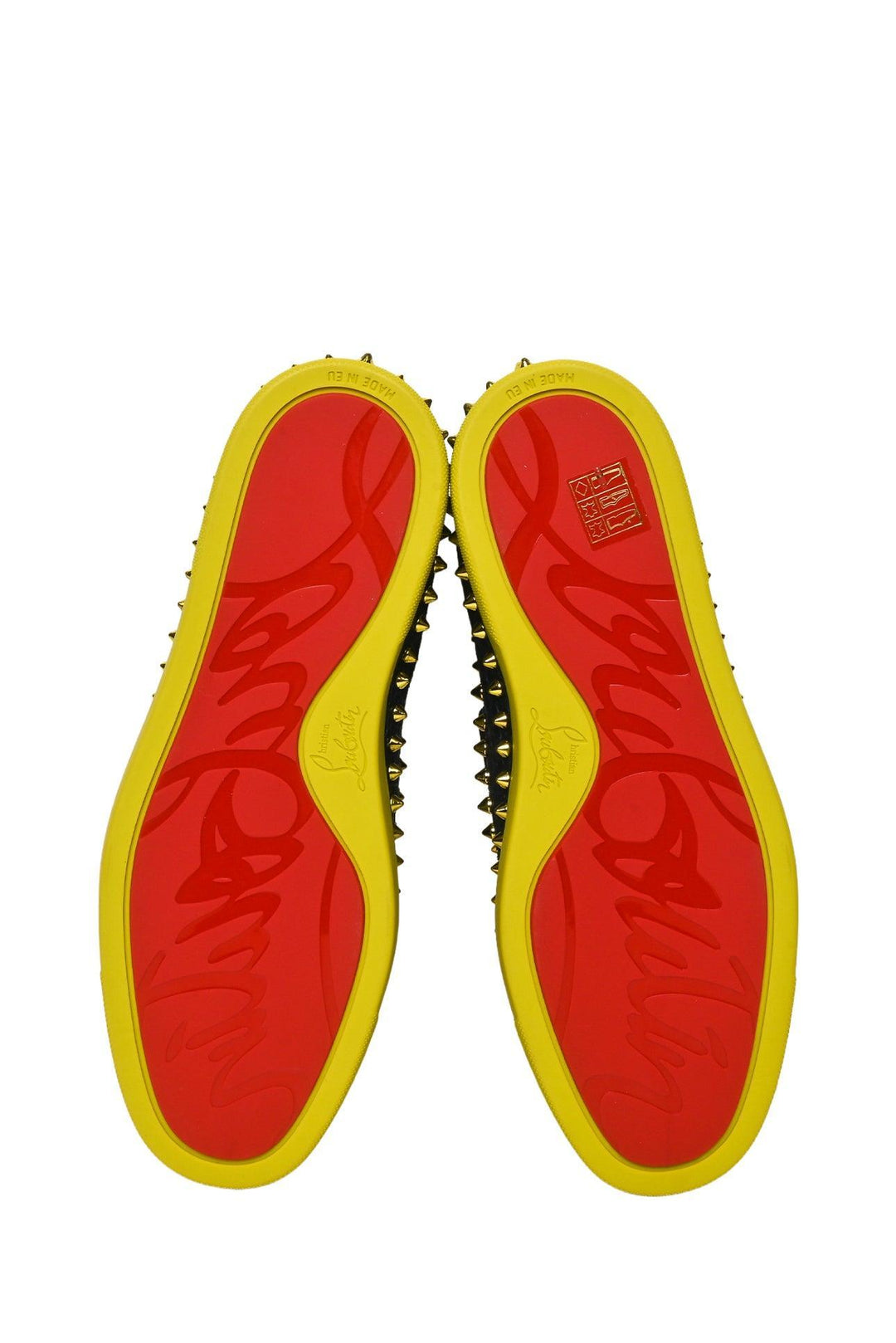 Mens Shoe Size 41.5 Christian Louboutin Men's Pik Boat Python Sneakers