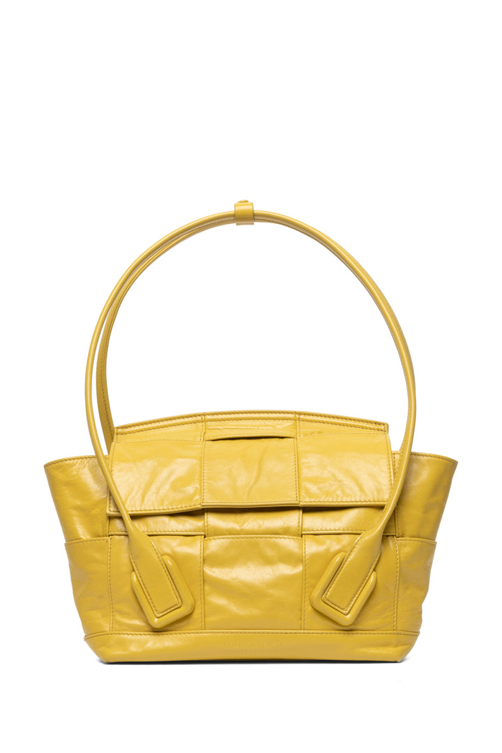 Bottega Veneta Calfskin Maxi Intrecciato Leather Small Arco Slouch Shoulder Bag