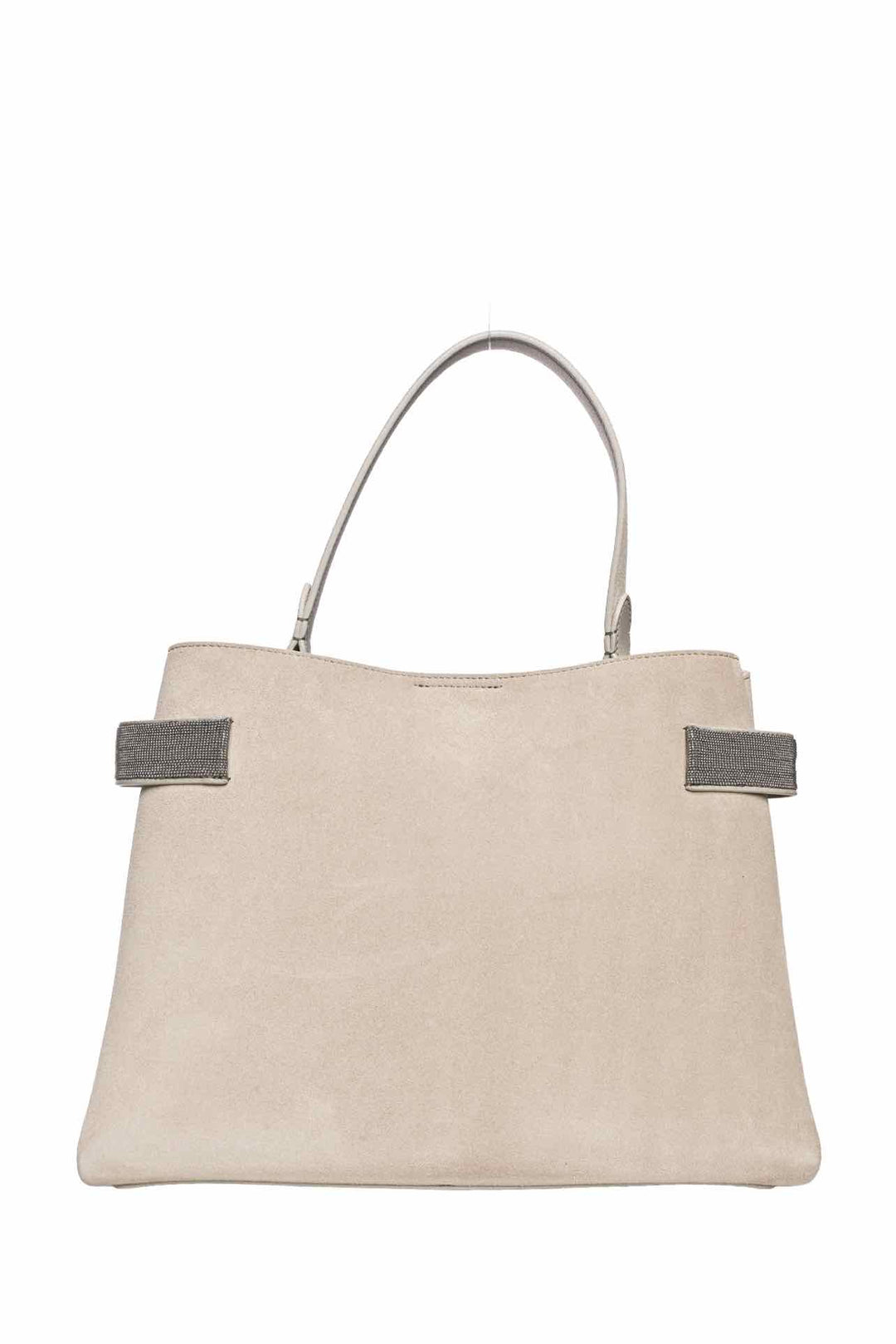 Brunello Cucinelli East-West Monili Suede Top-Handle Tote