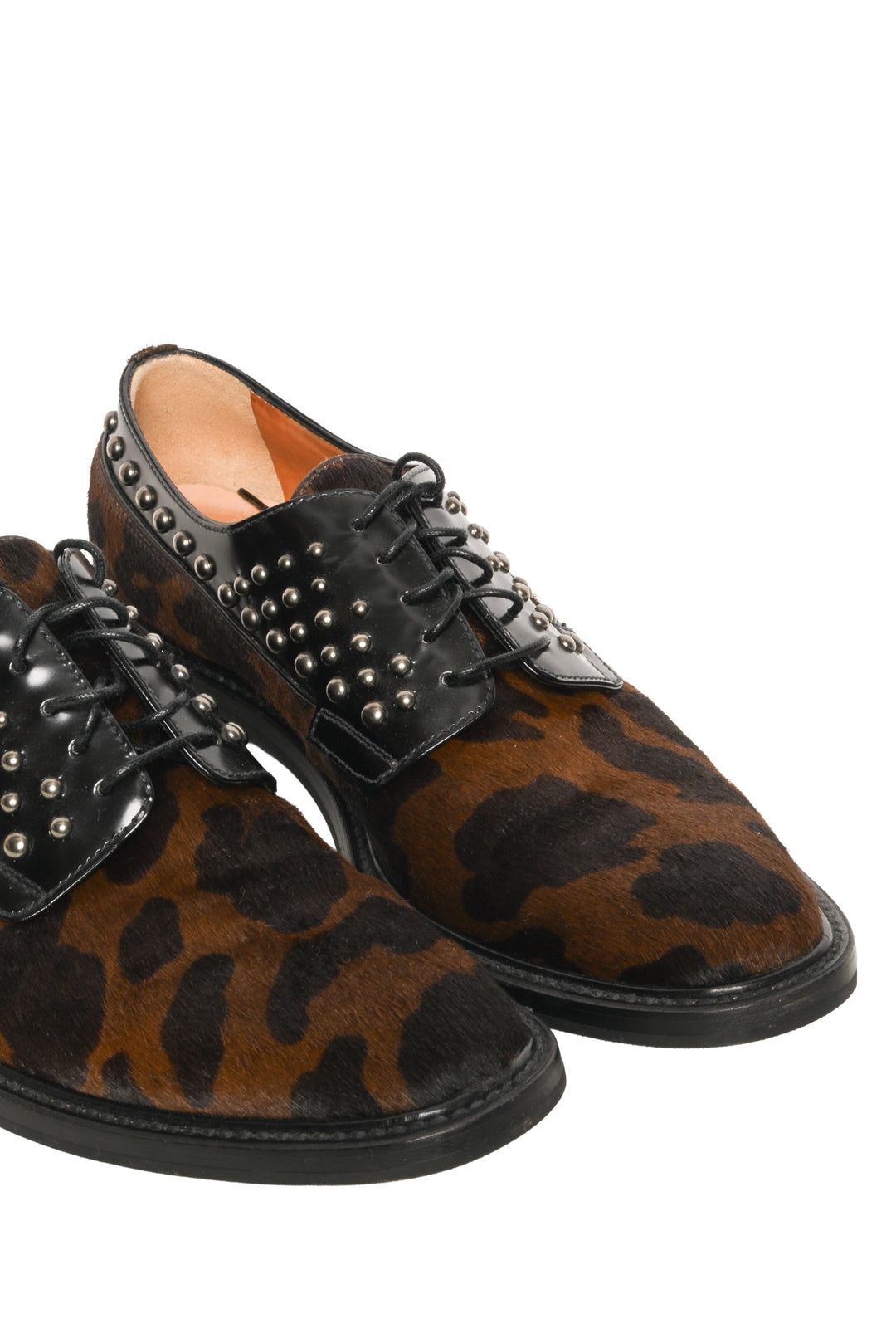 Church's Size 7 Leopard Studded Derby Loafers