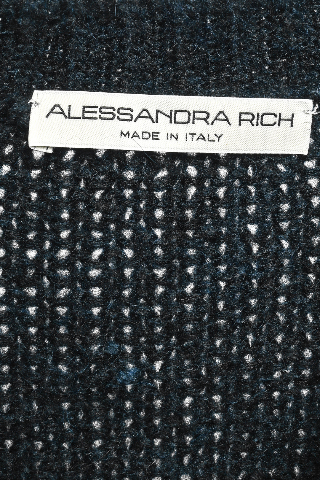 Alessandra Rich Size 38 Hot Fix Crystals Cropped Cardigan