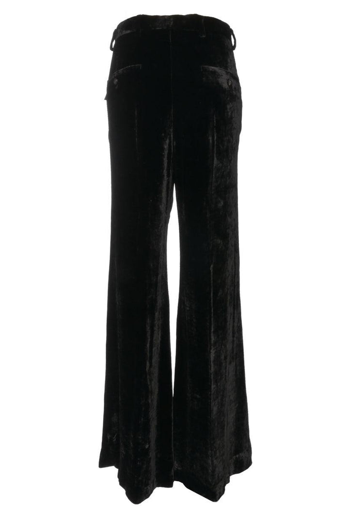 Rick Owens Size 6 Flare Leg Velvet Pants
