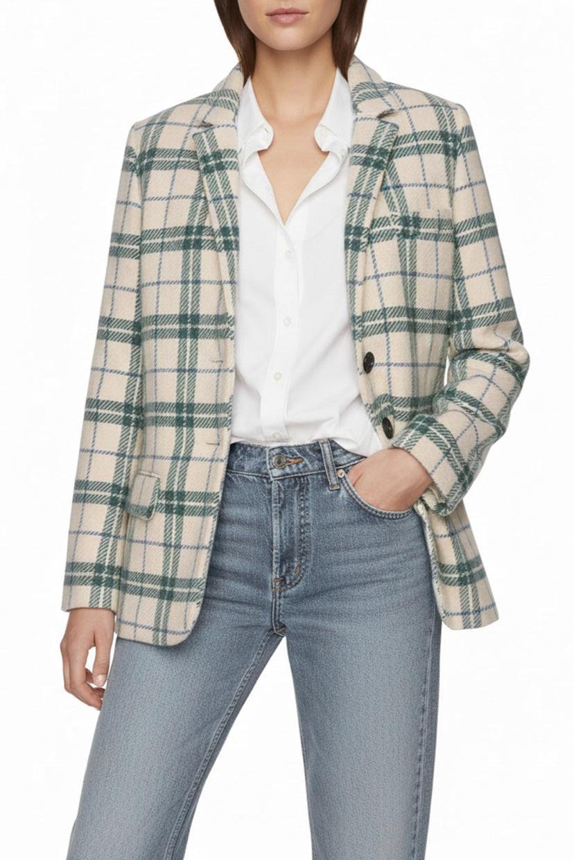 Isabel Marant Etoile Size 36 Charly Check Patterned Wool Blazer