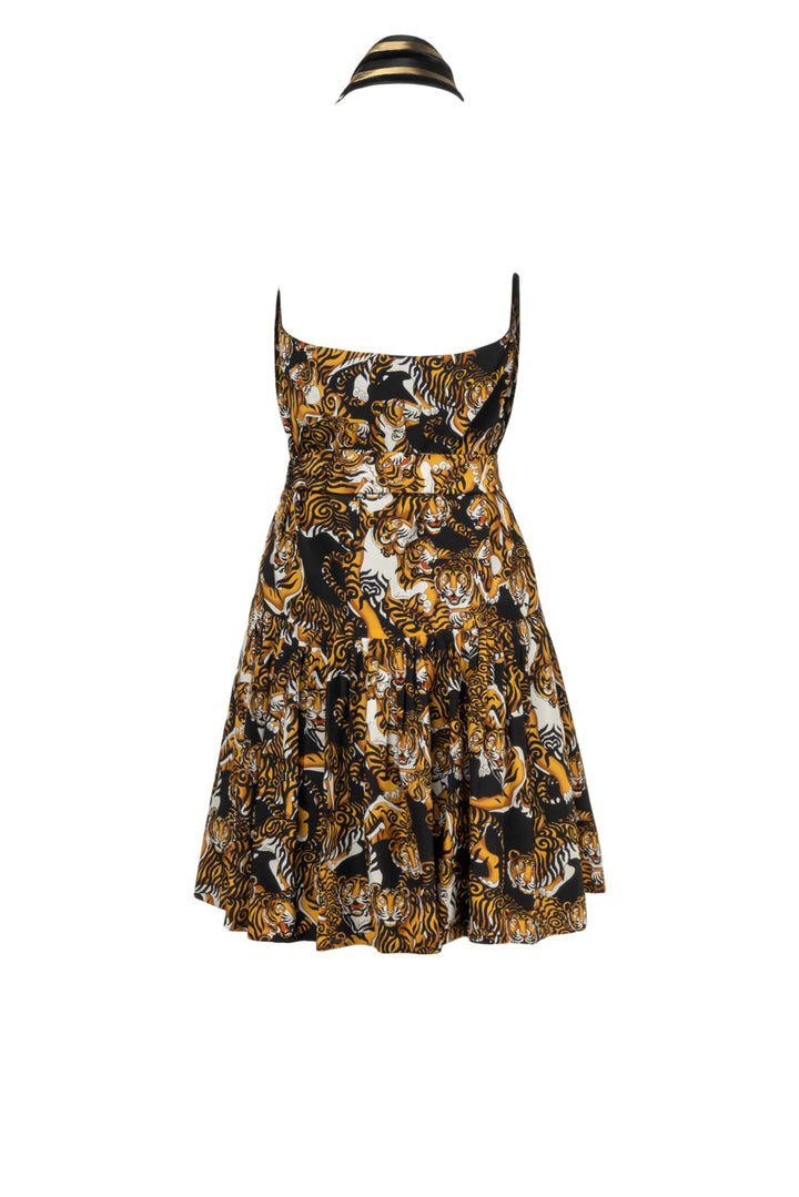 Gucci Size 44 2008 Tiger Print Silk Dress