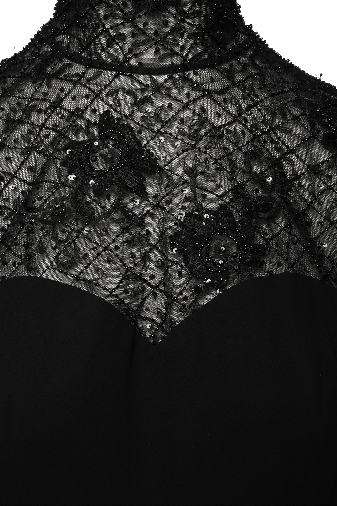 Escada Size 36 Embellished Lace Midi Dress