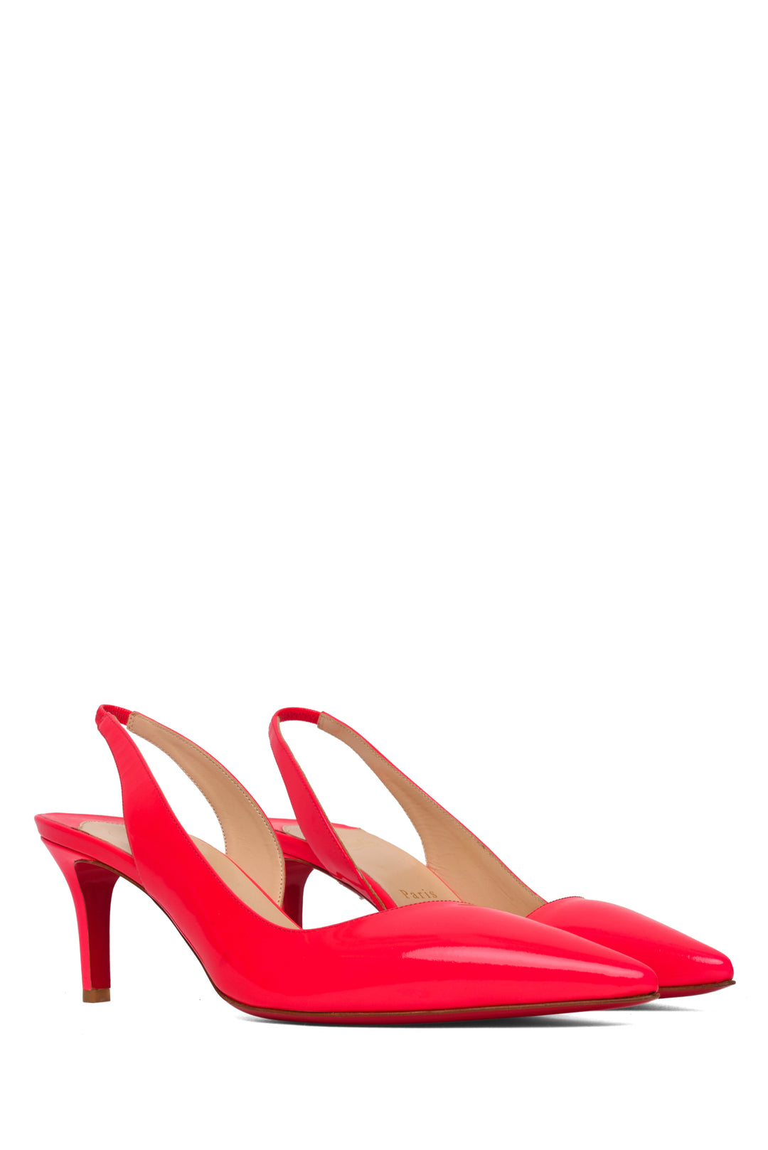 Christian Louboutin Size 39 Clare Slingback Patent Pumps