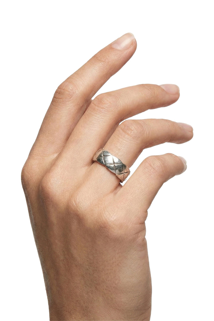 Chanel Size 7.5 18K White Gold Coco Crush Small Ring