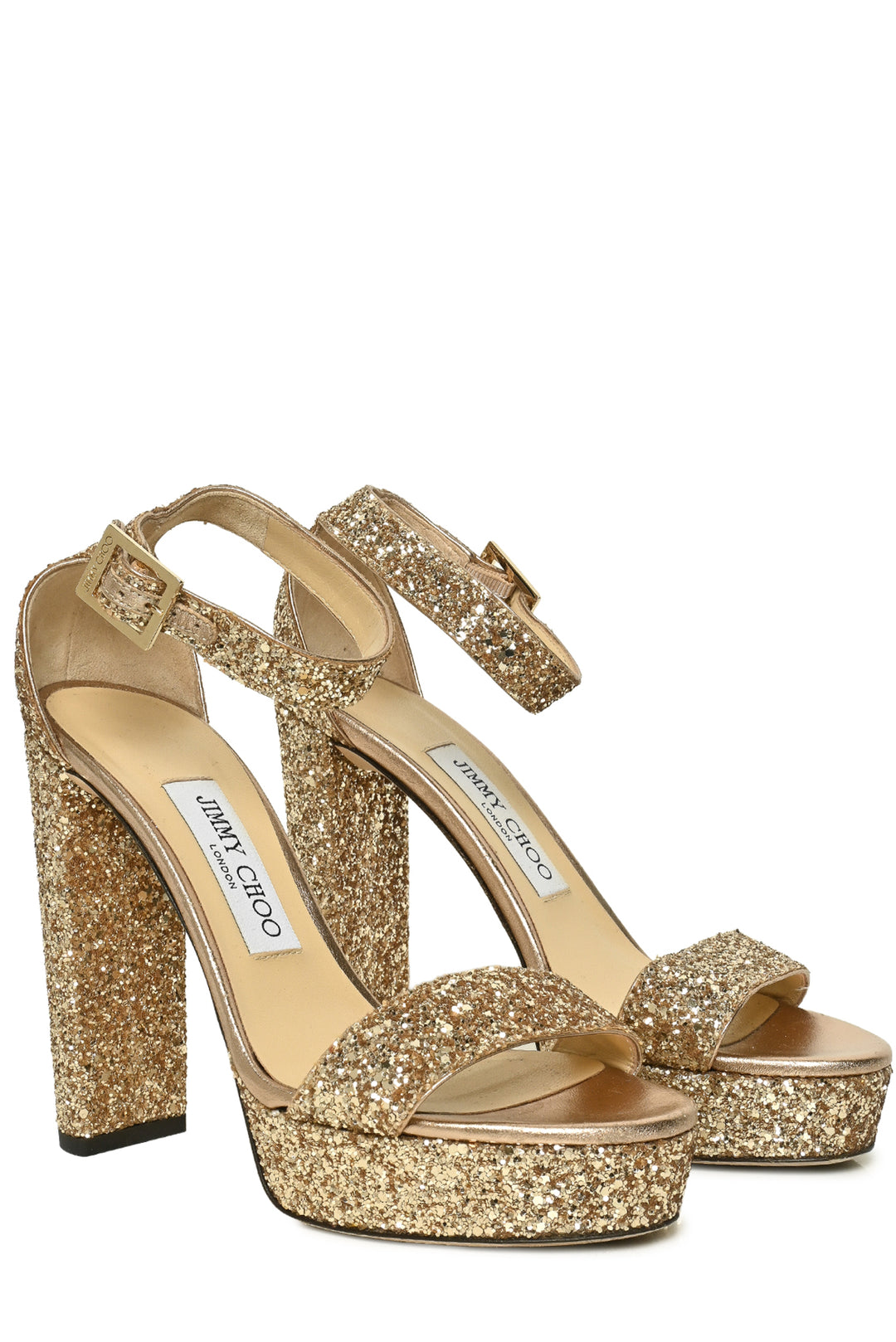 Jimmy Choo Size 37 Holly Glitter Sandals
