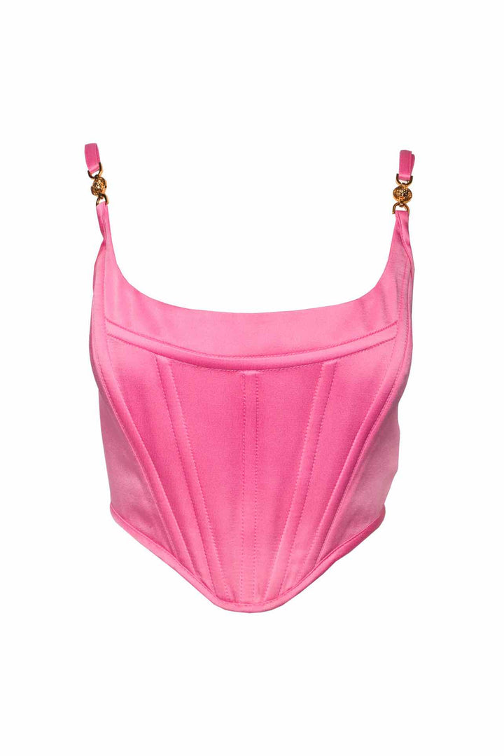 Versace Size 6 Medusa'95 Satin Corset Tops