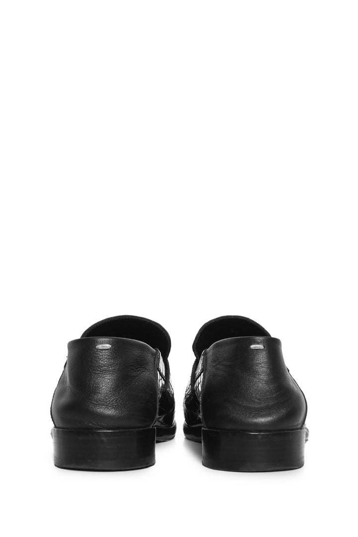 Maison Martin Margiela Size 39 Croc Embossed Patent Leather Tabi Loafers