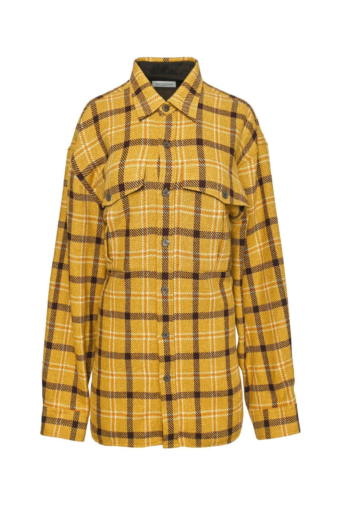 Dries Van Noten Size M Men's Calendo Oversized Plaid Flannel Shirt Long Sleeve