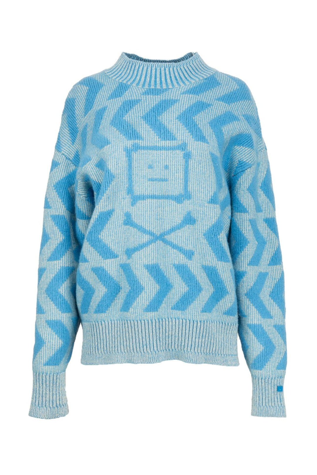 Acne Studios Size L Men's Keith Cross Bones Face Relaxed Crewneck Sweater