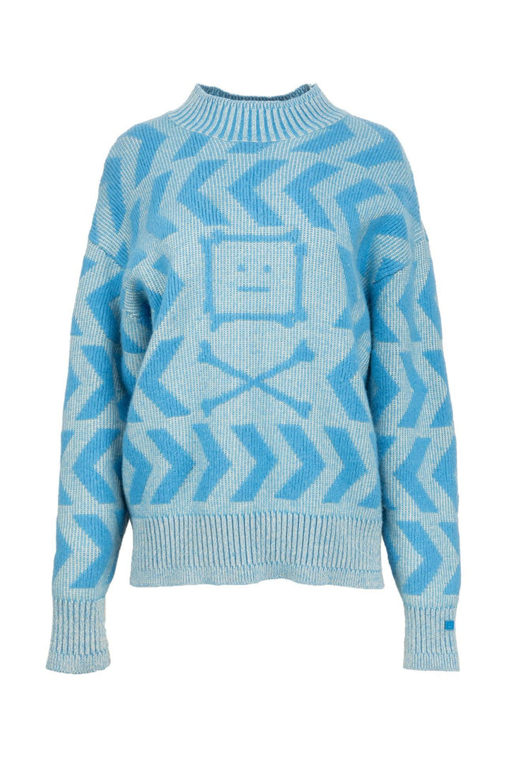 Acne Studios Size L Men's Keith Cross Bones Face Relaxed Crewneck Sweater