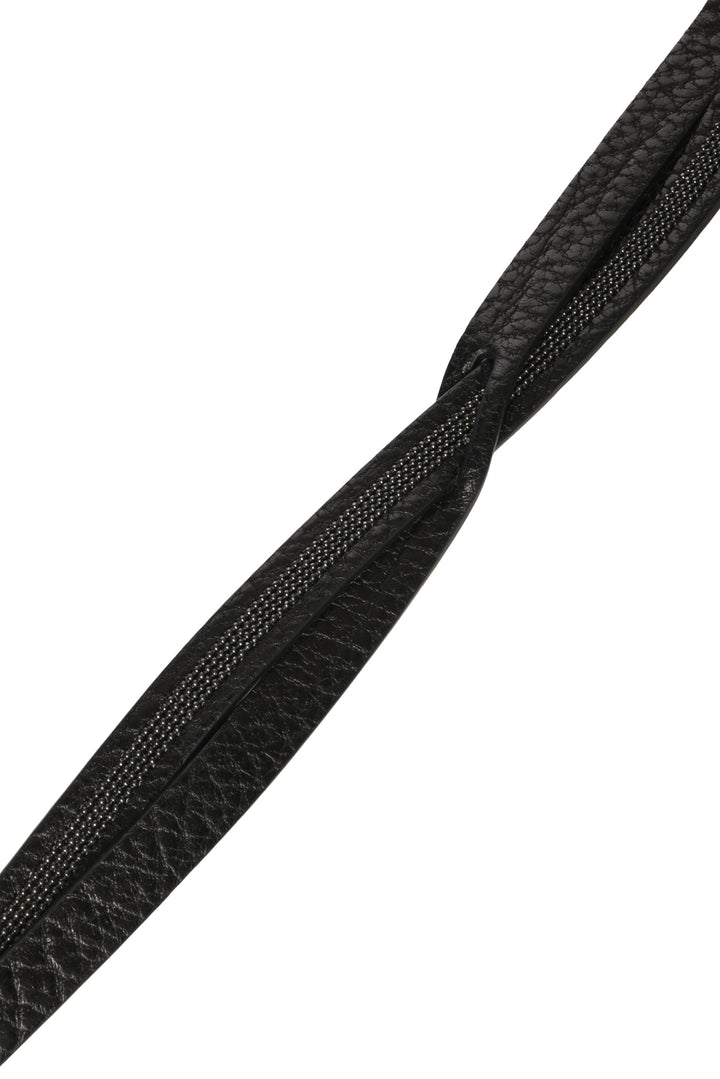 Brunello Cucinelli Size M Monili Trim Braided Leather Belt