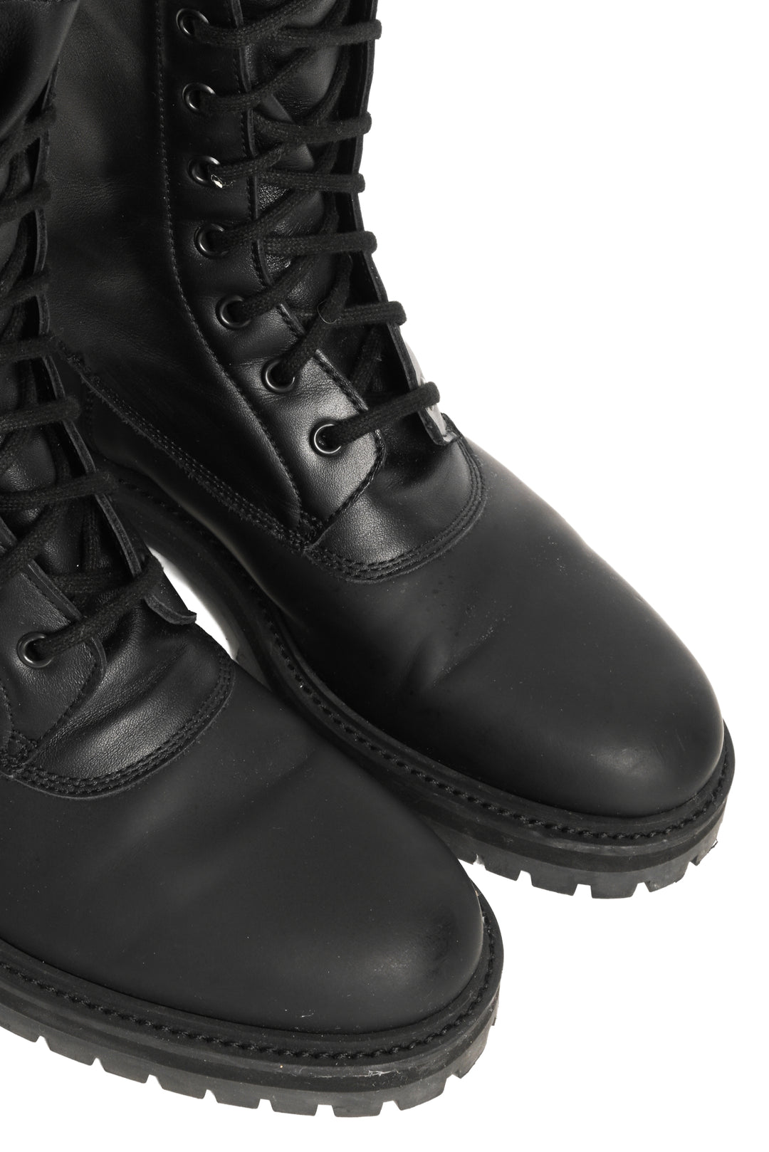 Common Projects Size 38 Rubber Technical Lace-Up Boots