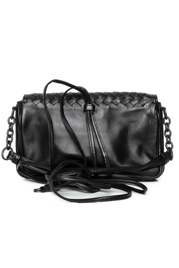 Bottega Veneta Intrecciato Leather Double Pocket Flap Crossbody