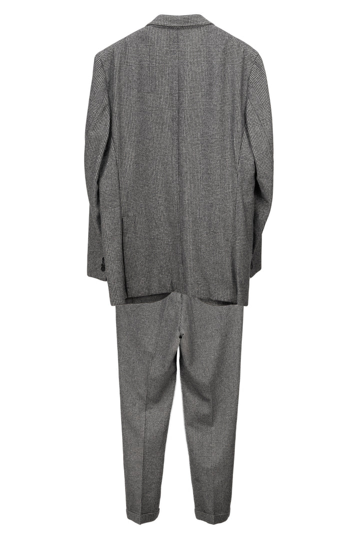 Eidos Size 44 Men's Check Print Wool Suit