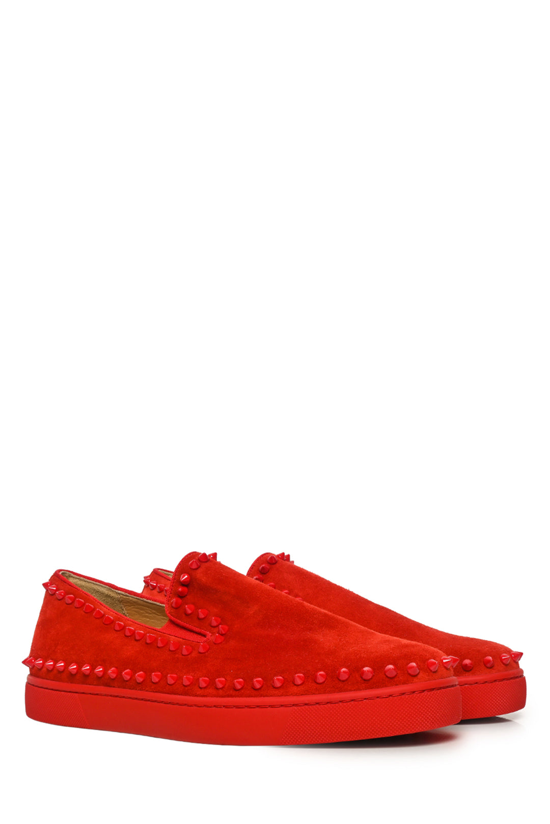 Mens Shoe Size 41.5 Christian Louboutin Men's Pik Boat Suede Sneakers
