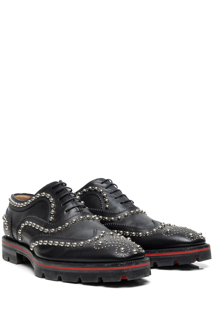 Christian Louboutin Size 40.5 Crapamale Studded Oxfords