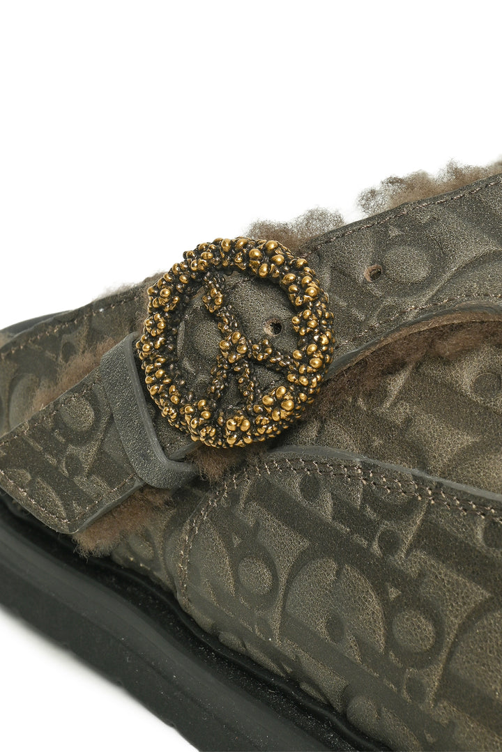 Mens Shoe Size 43.5 Dior x Denim Tears Men's 2022 Monogram Shearling Mules