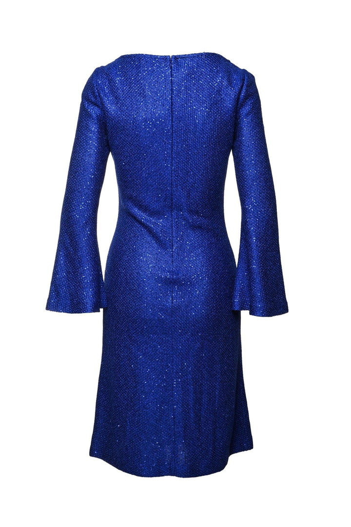 St. John Size 2 Sequin Embellished Wide Sleeve Midi Dress
