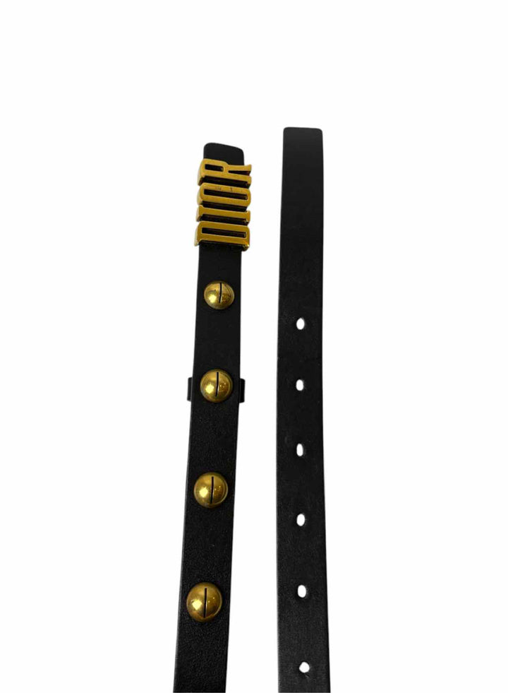 Dior Studded Leather Logo  Belt