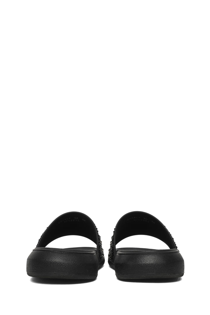 Alexander Mcqueen Size 36 Crystal Embellished Logo Slide Sandals