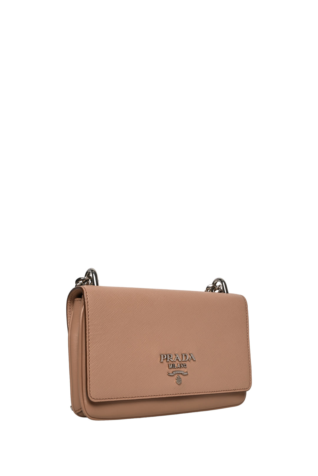 Prada Saffiano & Soft Calf Leather Chain Crossbody