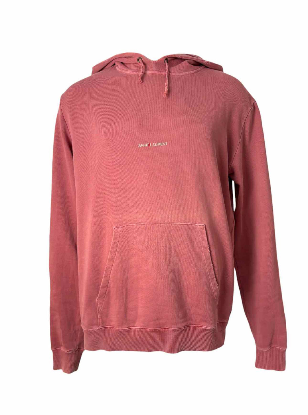 Saint Laurent Size M Men's Paris Pink Distressed Hoodie