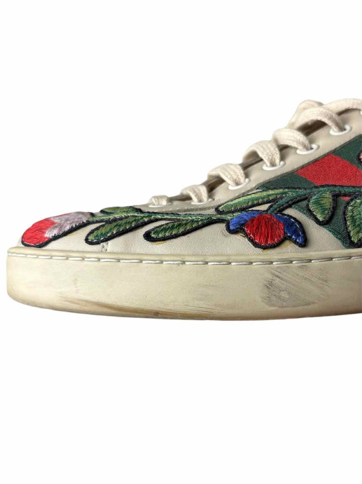 Gucci Ace Low-top Floral Embroidered Size 10 Men's Sneakers
