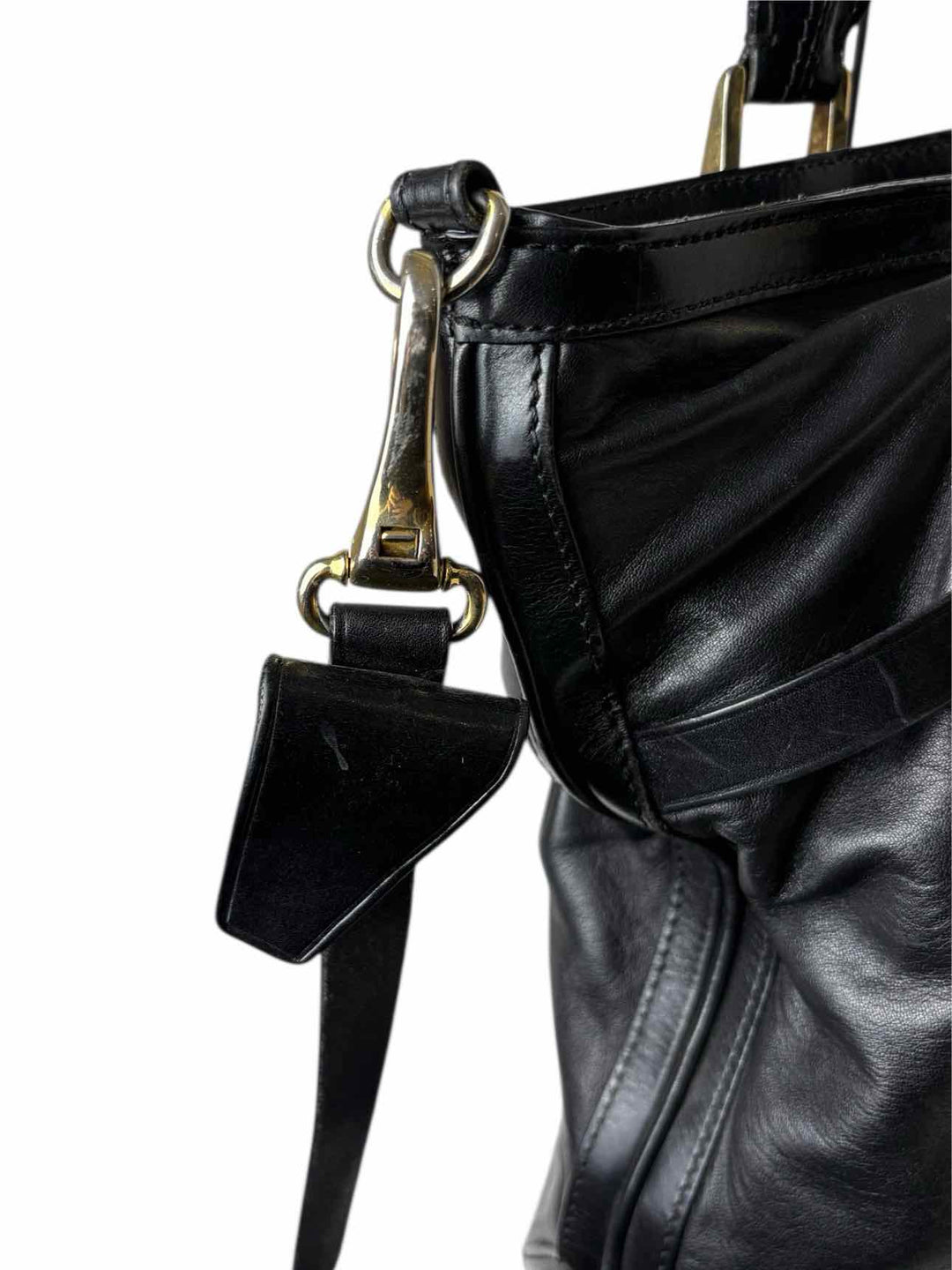 Burberry Black Leather Tote Purse