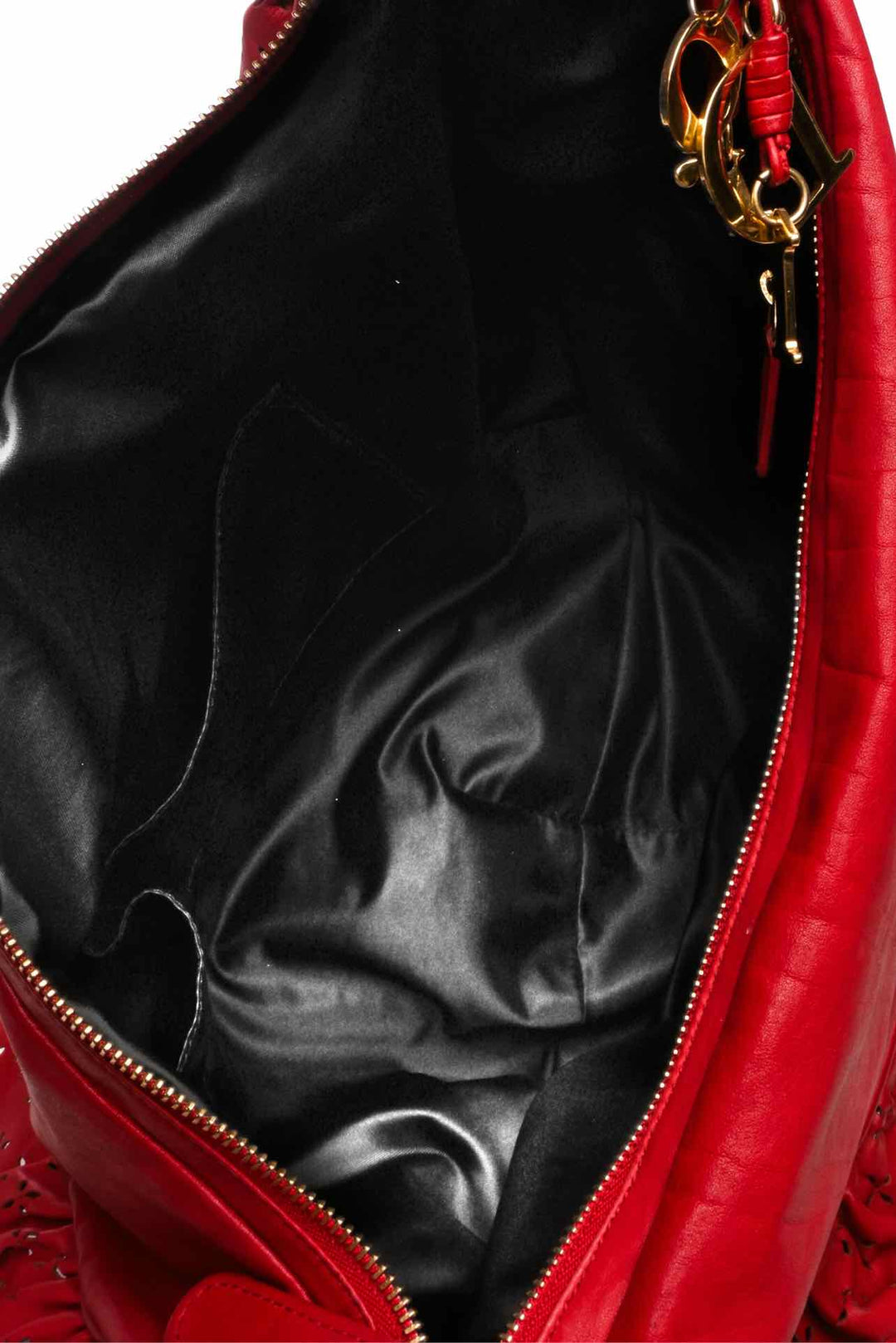 Dior 2007 Ruffled Leather Gypsy Hobo Shoulder Bag