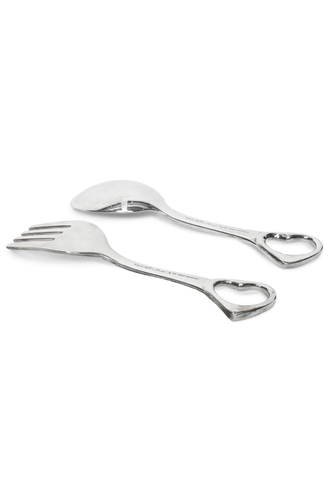Tiffany & Co Open Heart Fork and Spoon Baby Set